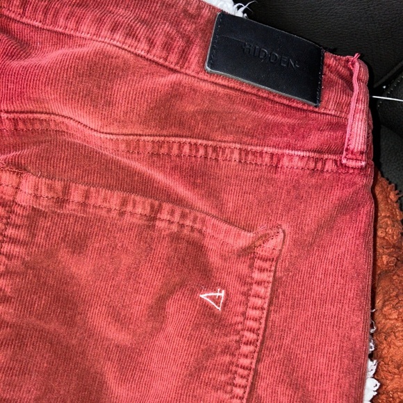 Hidden Jeans / Buckle Jeans- Rust-colored Wide-Leg Cropped Cords - Picture 11 of 11
